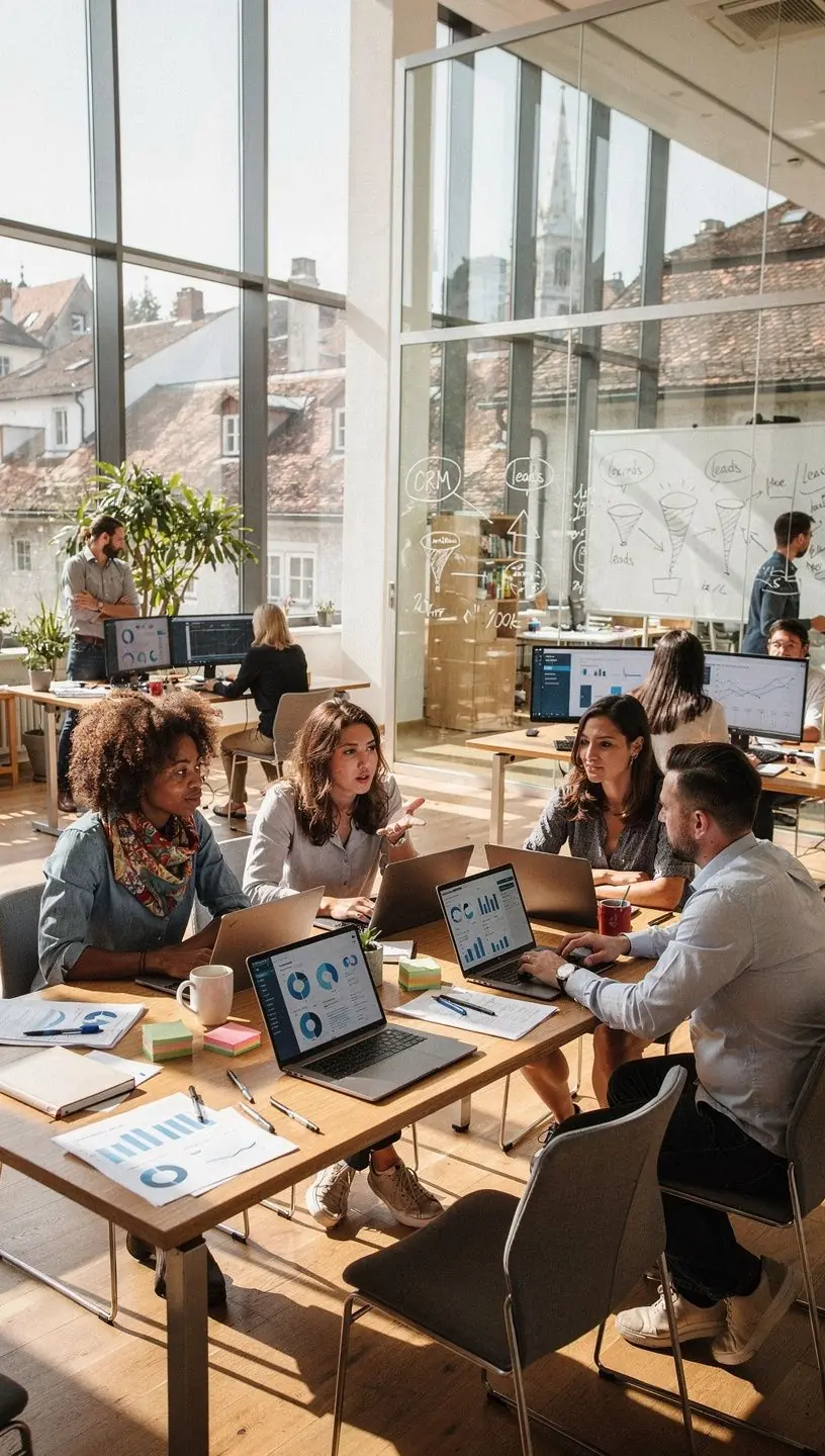 Grafische Darstellung der Conversion-Rate-Optimierung durch CRM-Analyse